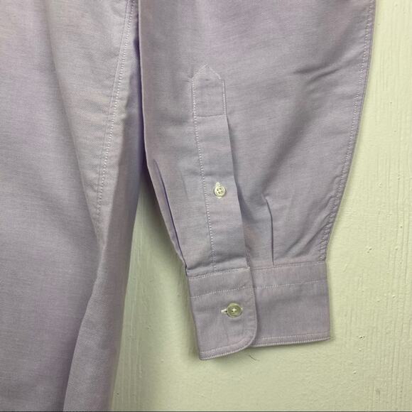 Land’s End Lavender Long Sleeve Button Down Shirt 16.5 Tall - Picture 4 of 8